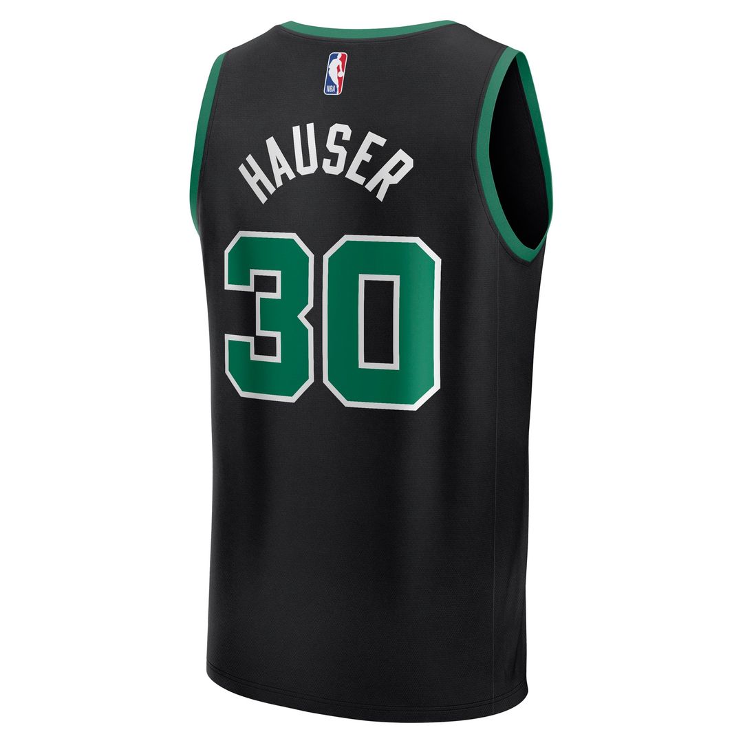 Boston Celtics Sam Hauser Fanatics Fast Break Replica Player Jersey - Statement Edition - Black Team Jersey Sports Fan Apparel