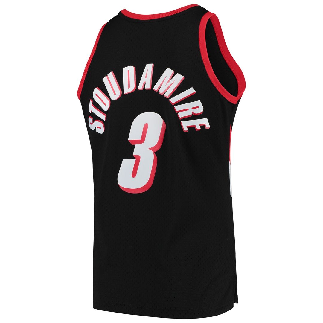 Portland Trail Blazers Damon Stoudamire Mitchell & Ness 1999/00 Hardwood Classics Swingman Jersey - Black Team Jersey Sports Fan Apparel