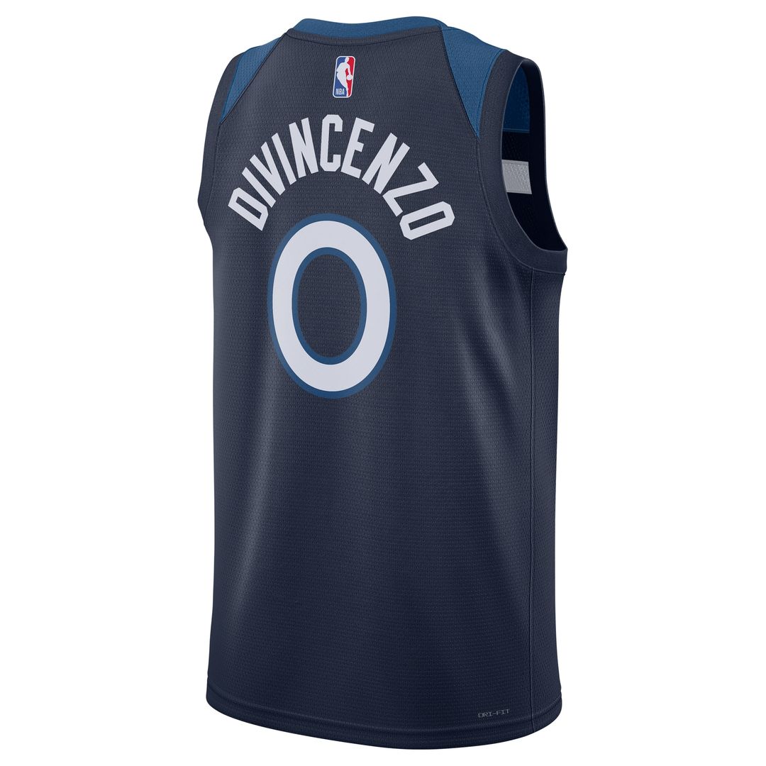 Minnesota Timberwolves Donte DiVincenzo Nike Unisex Swingman Player Jersey - Icon Edition - Navy Team Jersey Sports Fan Apparel