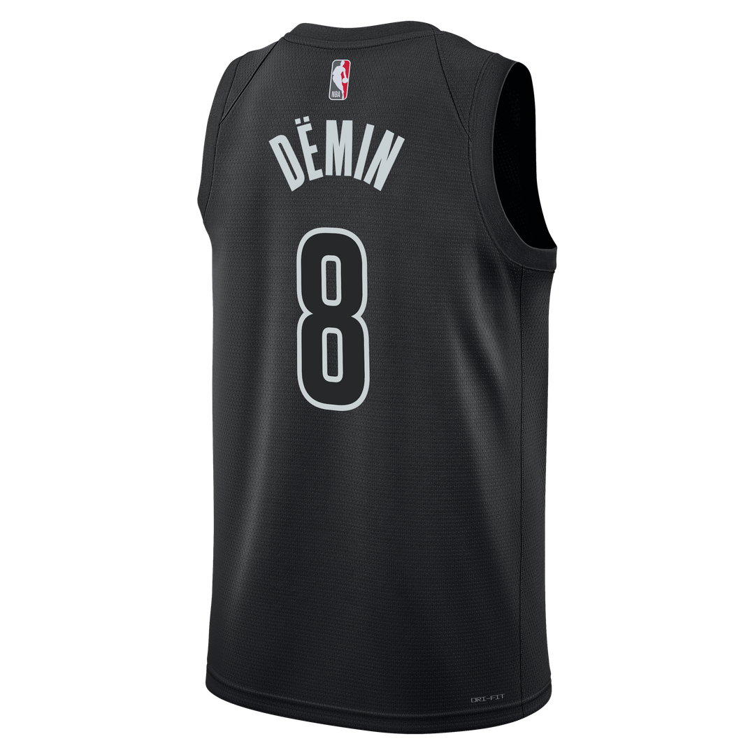 Brooklyn Nets Egor Dëmin Jordan Brand Unisex Swingman Jersey - Statement Edition - Black Team Jersey Sports Fan Apparel