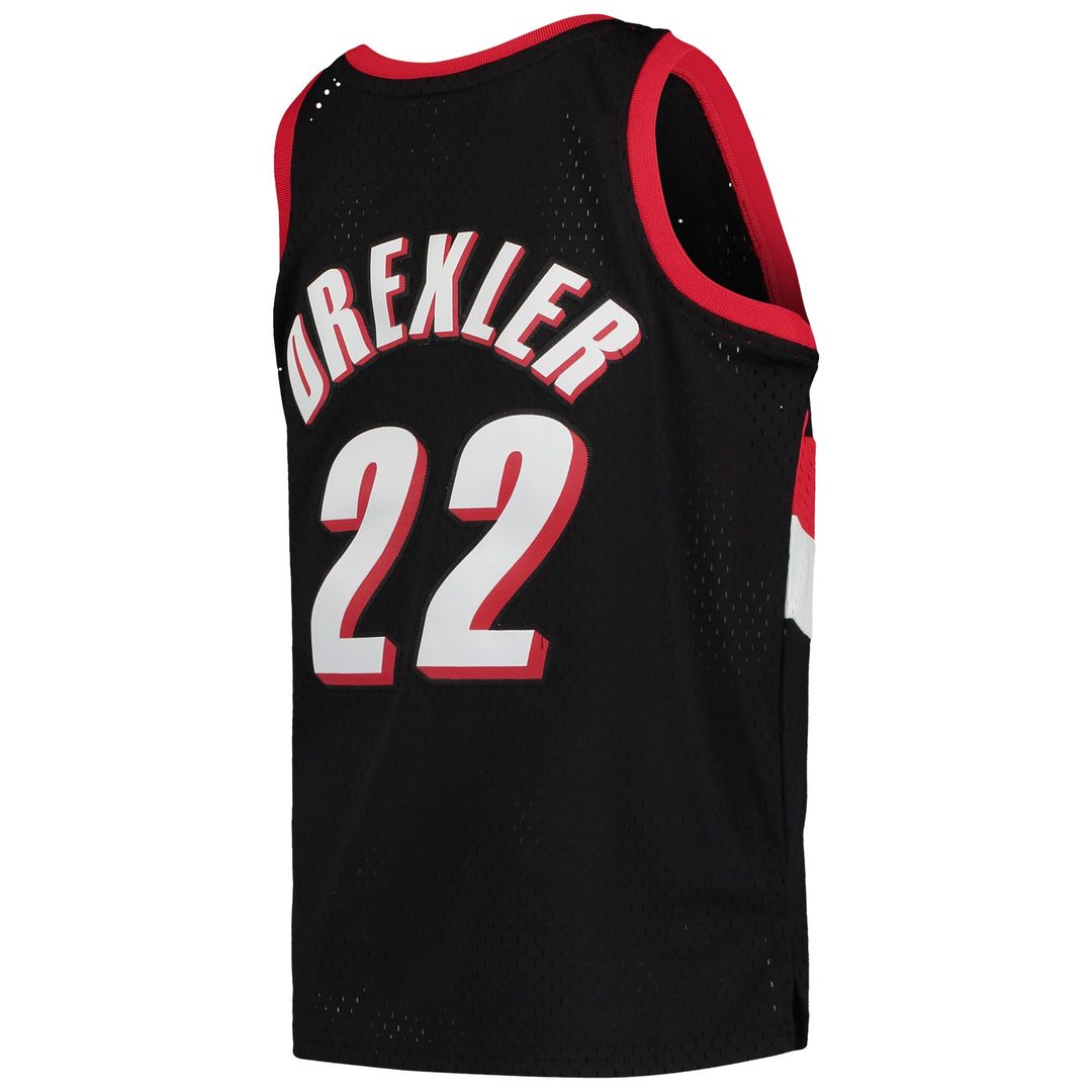 Portland Trail Blazers Clyde Drexler Mitchell & Ness Youth 1991/92 Hardwood Classics Swingman Jersey - Black Team Jersey Sports Fan Apparel