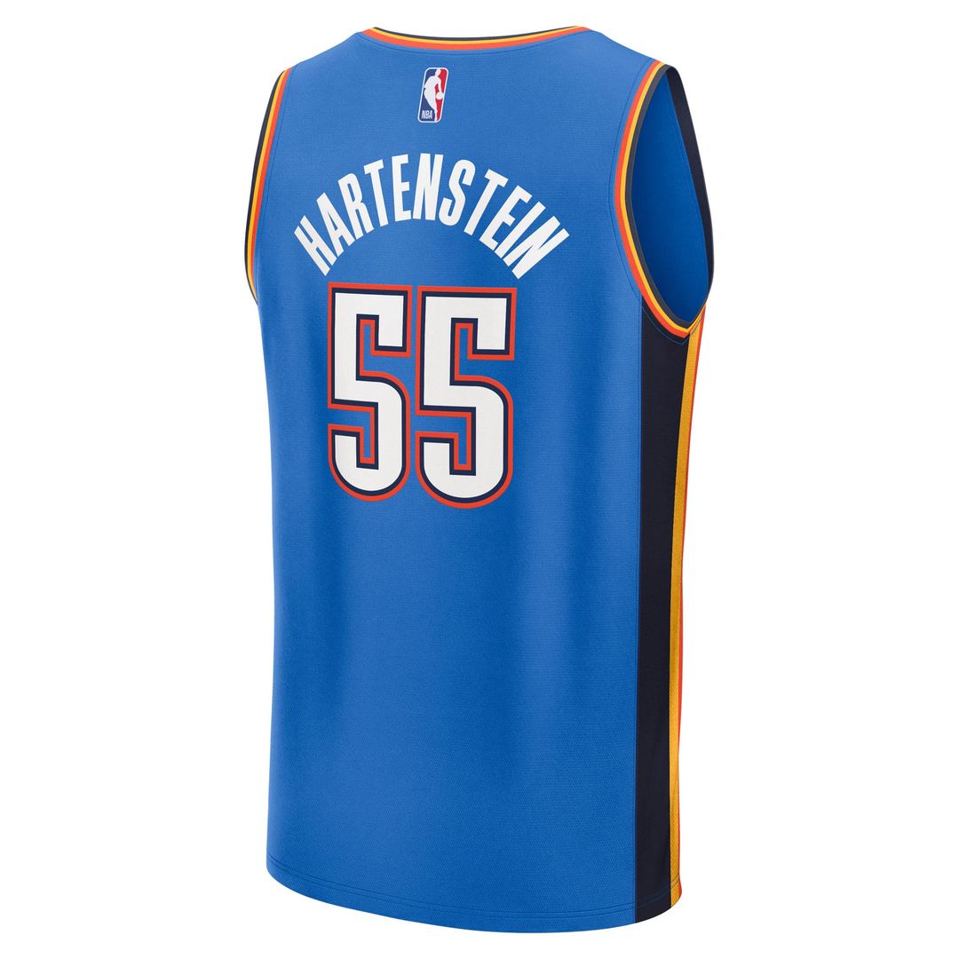 Oklahoma City Thunder Isaiah Hartenstein Fanatics Youth 2025 NBA Finals Champions Fast Break Replica Player Jersey - Blue - Icon Edition Team Jersey S