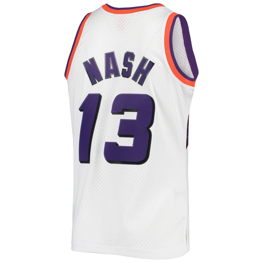 Phoenix Suns Steve Nash Mitchell & Ness 1996/97 Hardwood Classics Swingman Jersey - White Team Jersey Sports Fan Apparel
