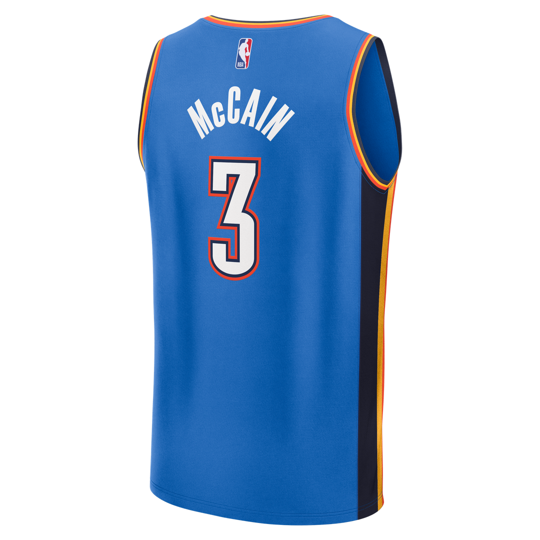 Oklahoma City Thunder Jared McCain Fanatics Youth Fast Break Jersey - Icon Edition - Blue Team Jersey Sports Fan Apparel