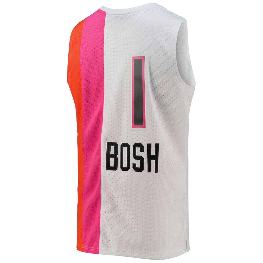 Miami Heat Chris Bosh Mitchell & Ness 2011/12 Hardwood Classics Swingman Jersey - White Team Jersey Sports Fan Apparel