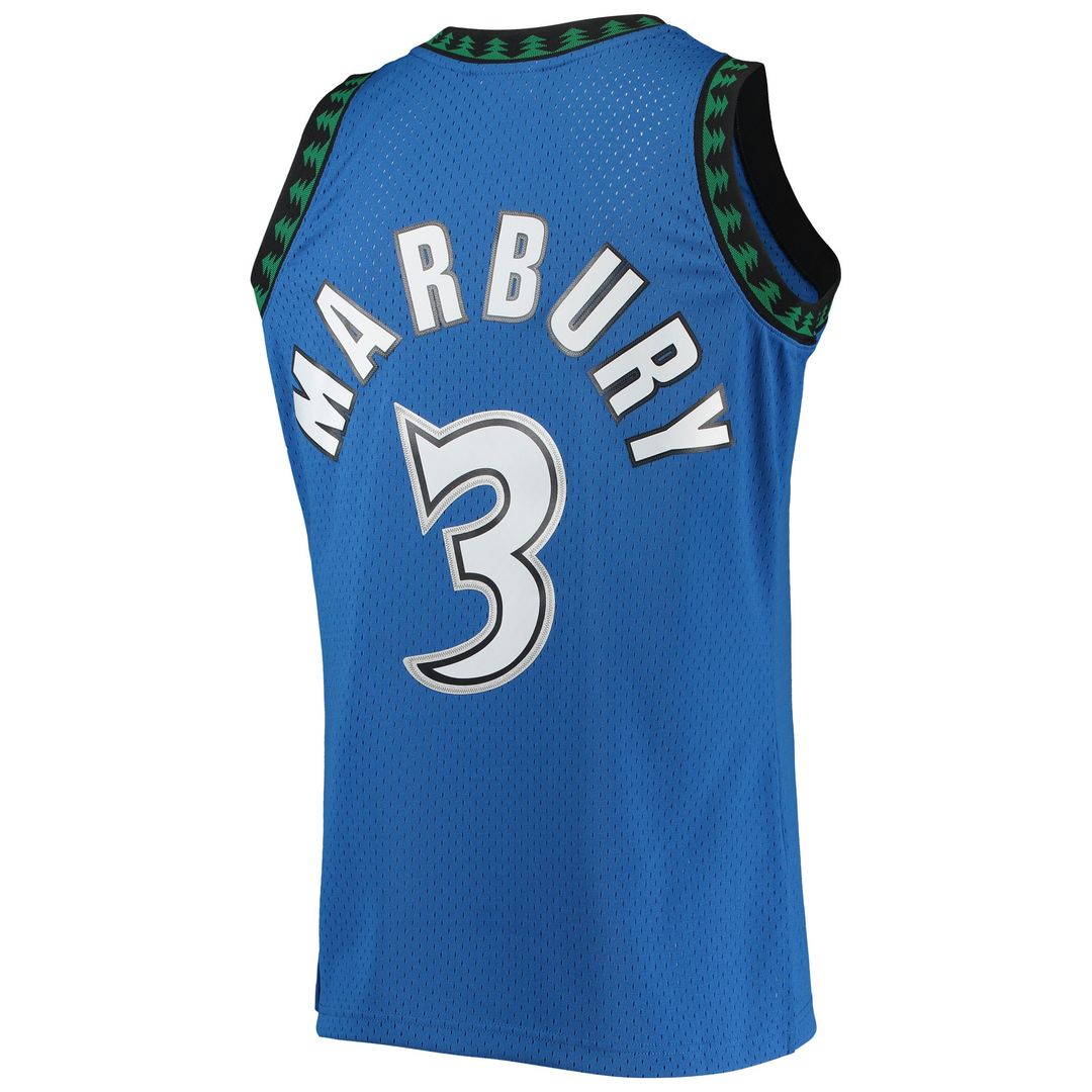 Minnesota Timberwolves Stephon Marbury Mitchell & Ness 1996/97 Hardwood Classics Swingman Jersey - Blue Team Jersey Sports Fan Apparel