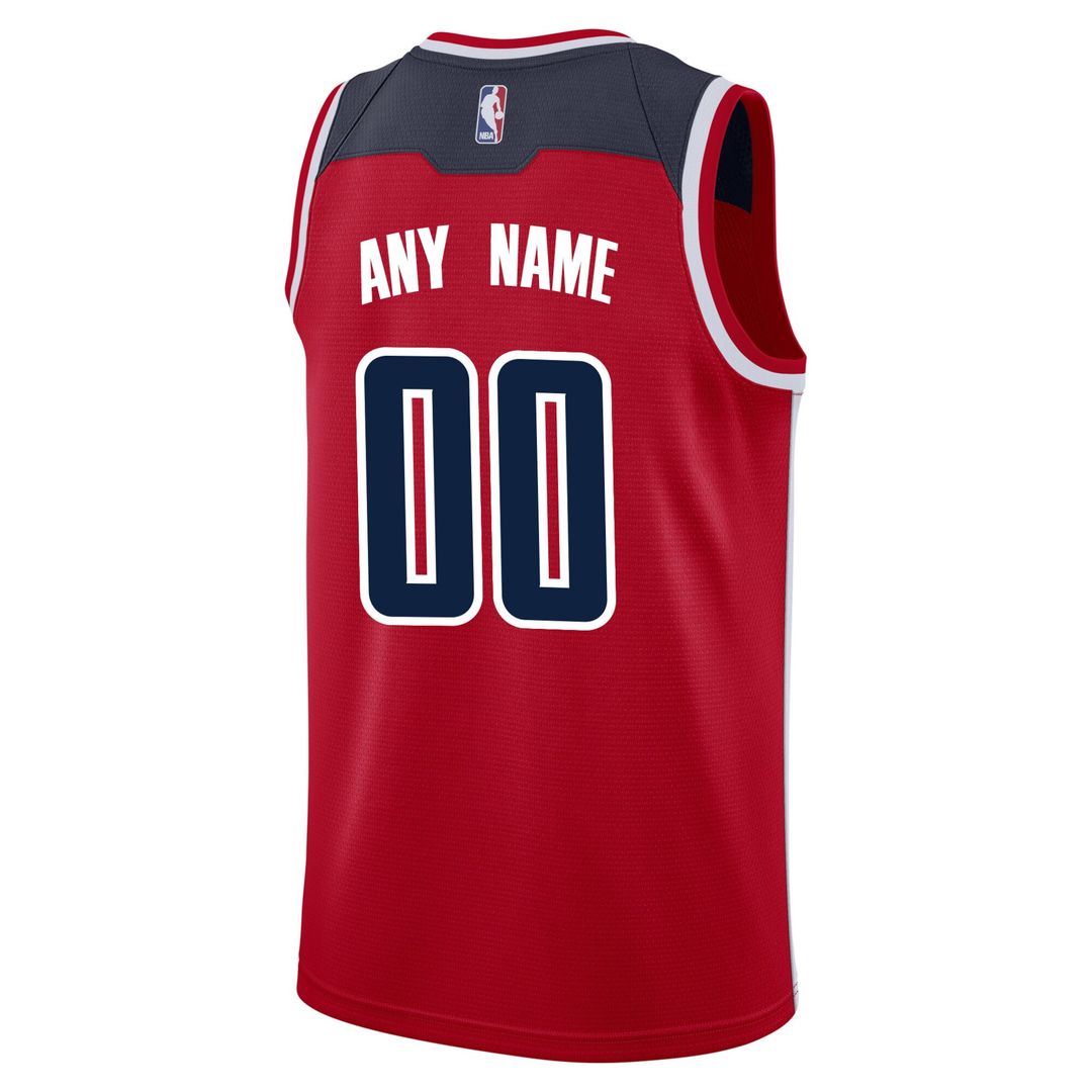 Washington Wizards Nike Swingman Custom Jersey Red - Icon Edition Team Jersey Sports Fan Apparel
