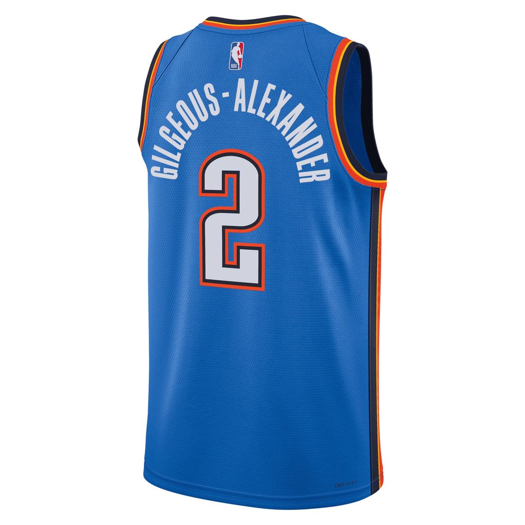 Oklahoma City Thunder Shai Gilgeous - Alexander Nike Unisex Swingman Jersey - Icon Edition - Blue Team Jersey Sports Fan Apparel