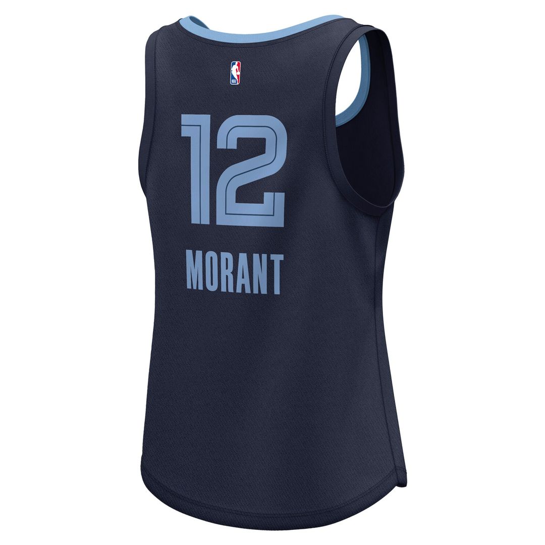 Memphis Grizzlies Ja Morant Fanatics Women's Fast Break Player Jersey - Icon Edition - Navy Team Jersey Sports Fan Apparel