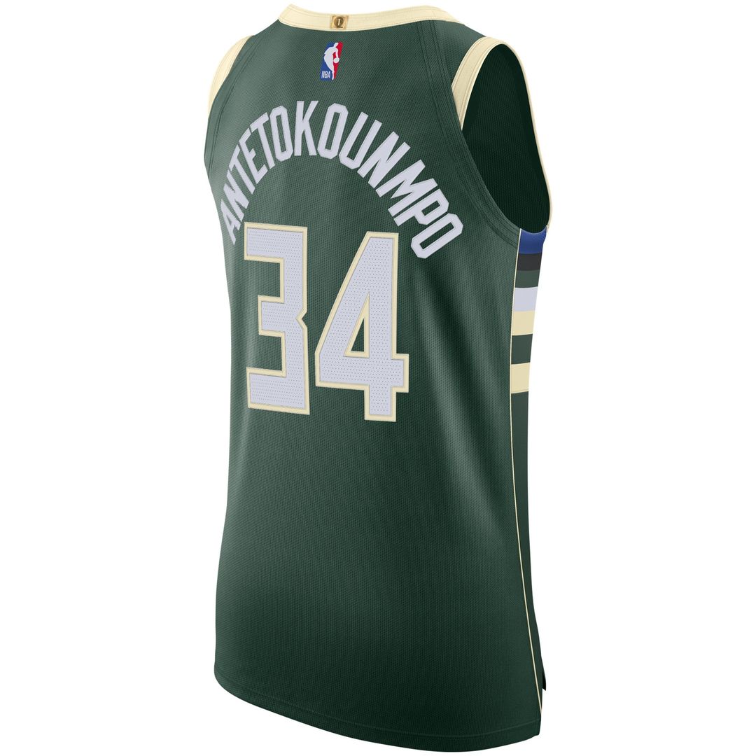 Milwaukee Bucks Giannis Antetokounmpo Nike Authentic Jersey - Icon Edition - Hunter Green Team Jersey Sports Fan Apparel