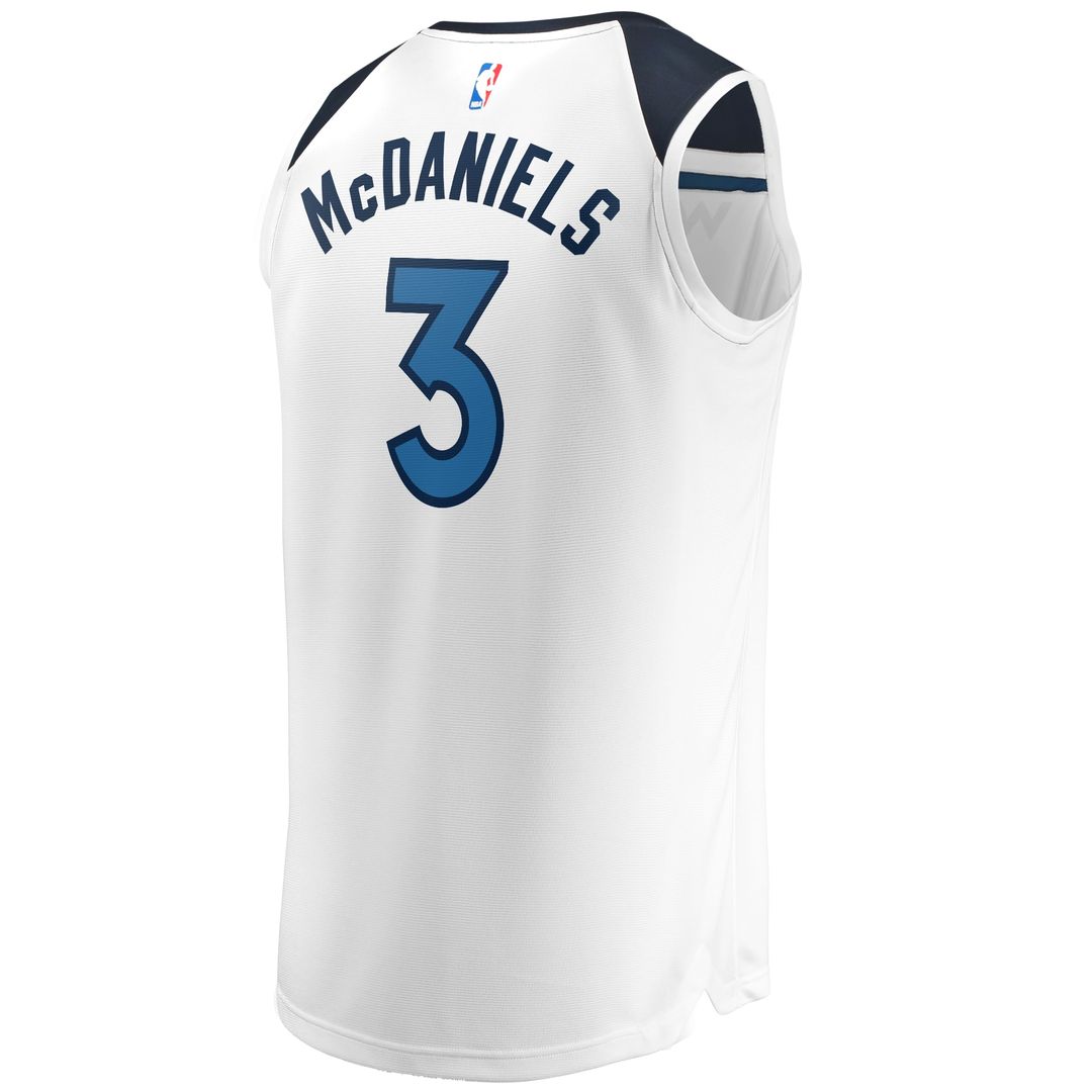 Minnesota Timberwolves Jaden McDaniels Fanatics Fast Break Replica Player Jersey - Association Edition - White Team Jersey Sports Fan Apparel