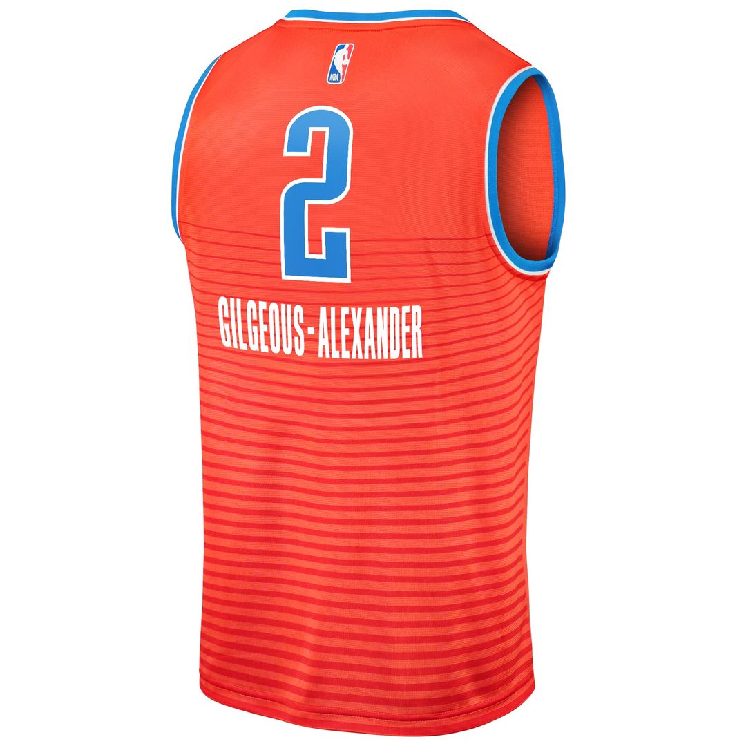 Oklahoma City Thunder Shai Gilgeous - Alexander Fanatics Fast Break Player Jersey - Statement Edition - Orange Team Jersey Sports Fan Apparel