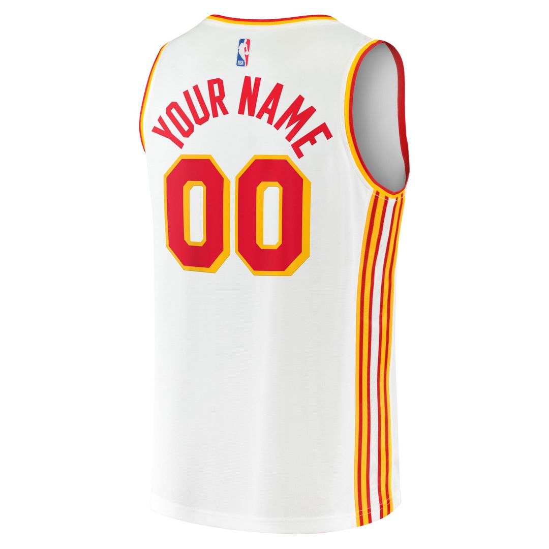 Atlanta Hawks Fanatics Fast Break Custom Replica Jersey - Association Edition - White Team Jersey Sports Fan Apparel