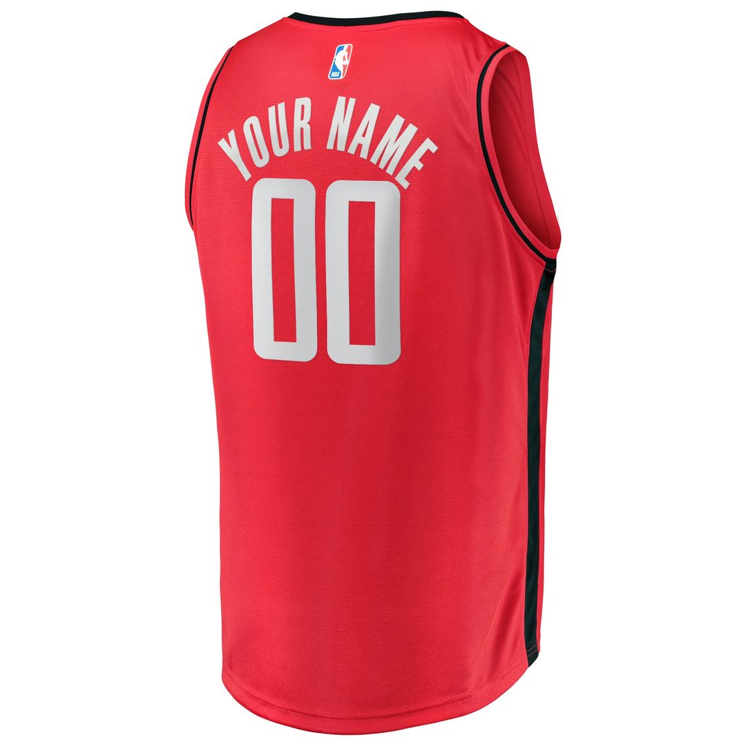 Houston Rockets Fanatics Youth Fast Break Custom Replica Jersey - Icon Edition - Red Team Jersey Sports Fan Apparel