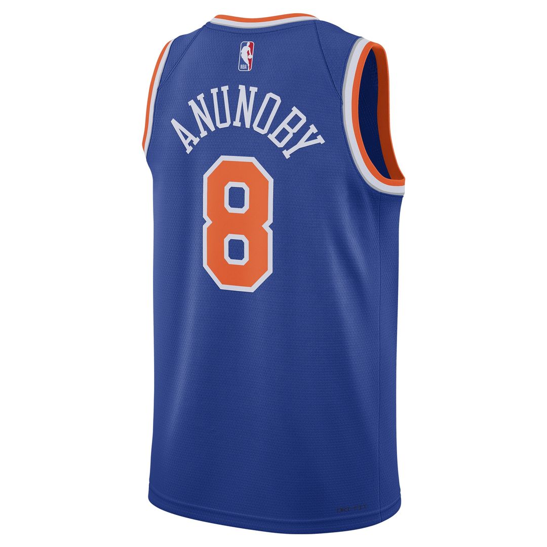 New York Knicks OG Anunoby Nike Unisex Swingman Jersey - Icon Edition - Blue Team Jersey Sports Fan Apparel