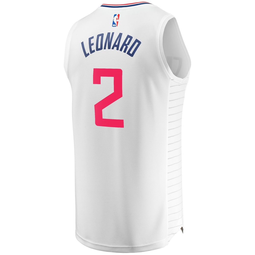 LA Clippers Kawhi Leonard Fanatics Fast Break Replica Player Jersey - White - Association Edition Team Jersey Sports Fan Apparel
