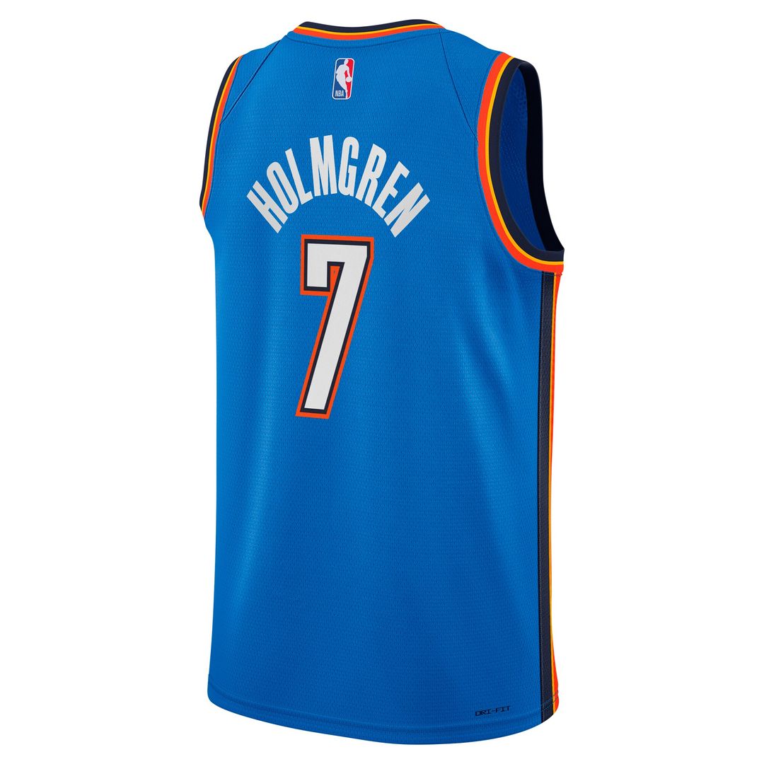 Oklahoma City Thunder Chet Holmgren Nike Youth Swingman Jersey - Icon Edition - Blue Team Jersey Sports Fan Apparel