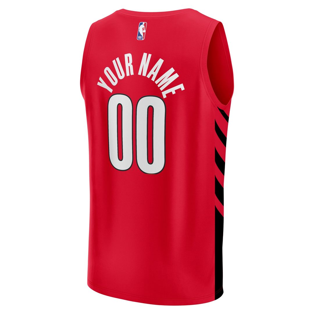 Portland Trail Blazers Fanatics Fast Break Custom Replica Jersey - Red - Statement Edition Team Jersey Sports Fan Apparel