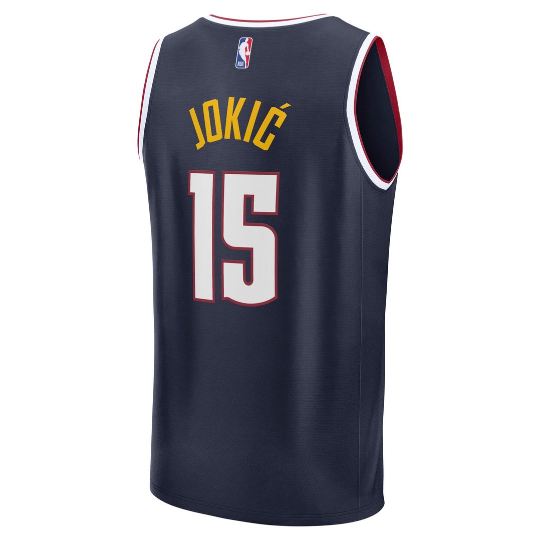 Denver Nuggets Nikola Jokic Fanatics Fast Break Replica Player Jersey - Icon Edition - Navy Team Jersey Sports Fan Apparel