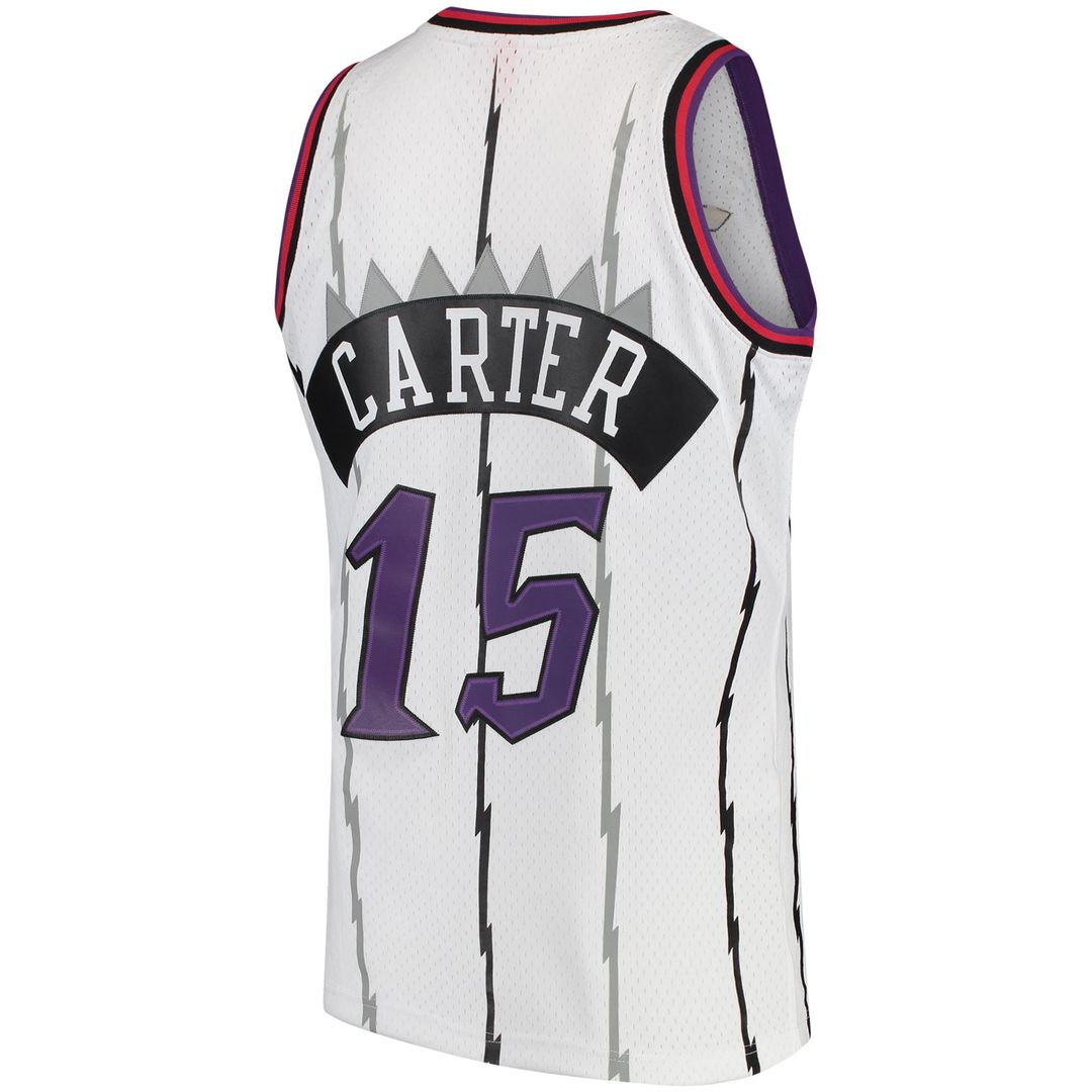 Toronto Raptors Vince Carter Mitchell & Ness 1998/99 Hardwood Classics Swingman Jersey - White Team Jersey Sports Fan Apparel