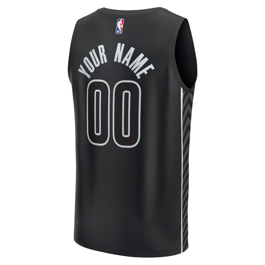 Brooklyn Nets Fanatics Custom Fast Break Jersey - Statement Edition - Black Team Jersey Sports Fan Apparel