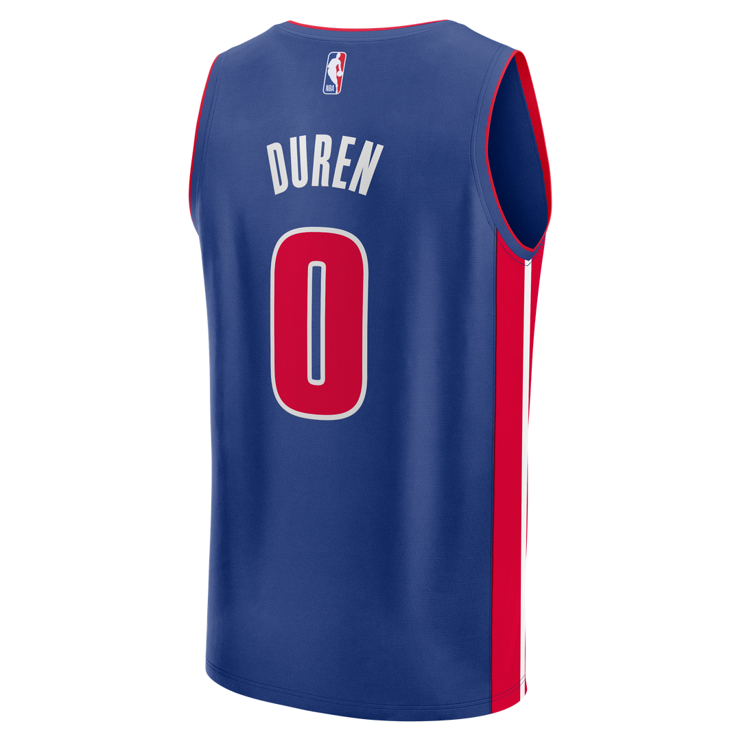 Detroit Pistons Jalen Duren Fanatics Fast Break Replica Jersey - Icon Edition - Blue Team Jersey Sports Fan Apparel