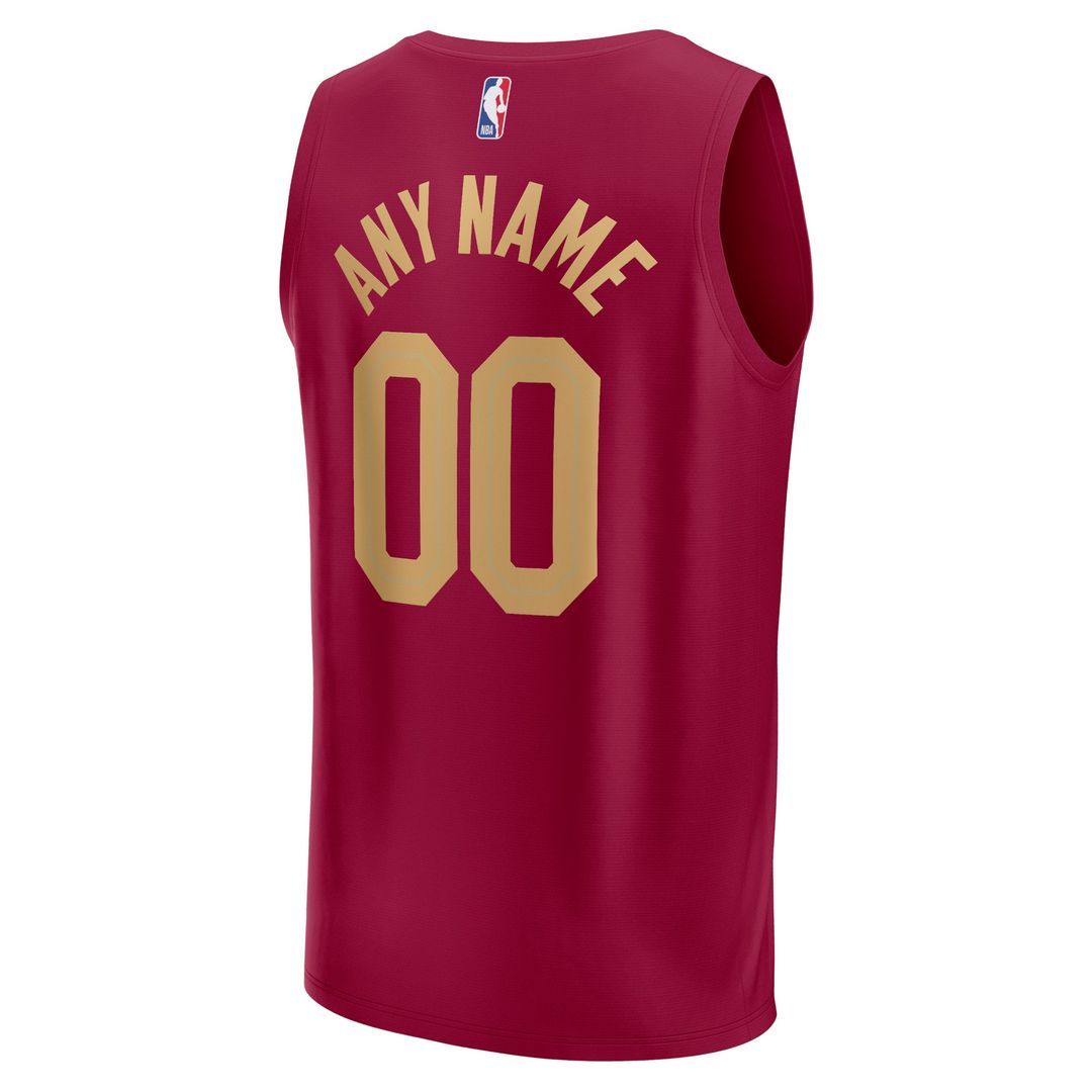 Cleveland Cavaliers Fanatics Fast Break Custom Jersey - Wine - Icon Edition Team Jersey Sports Fan Apparel