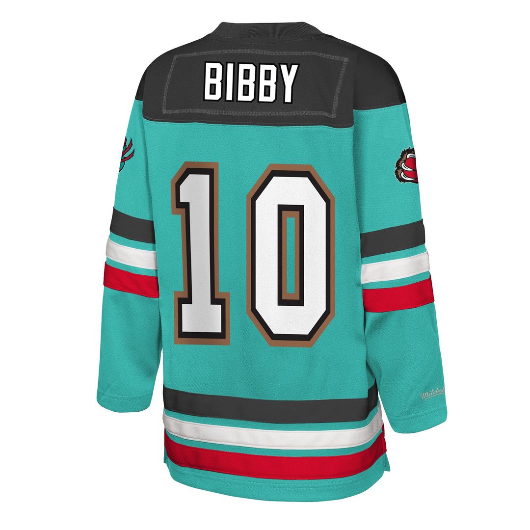 Memphis Grizzlies Mike Bibby Mitchell & Ness Youth Maxxed Out 2.0 Fashion Hockey Jersey - Turquoise Team Jersey Sports Fan Apparel