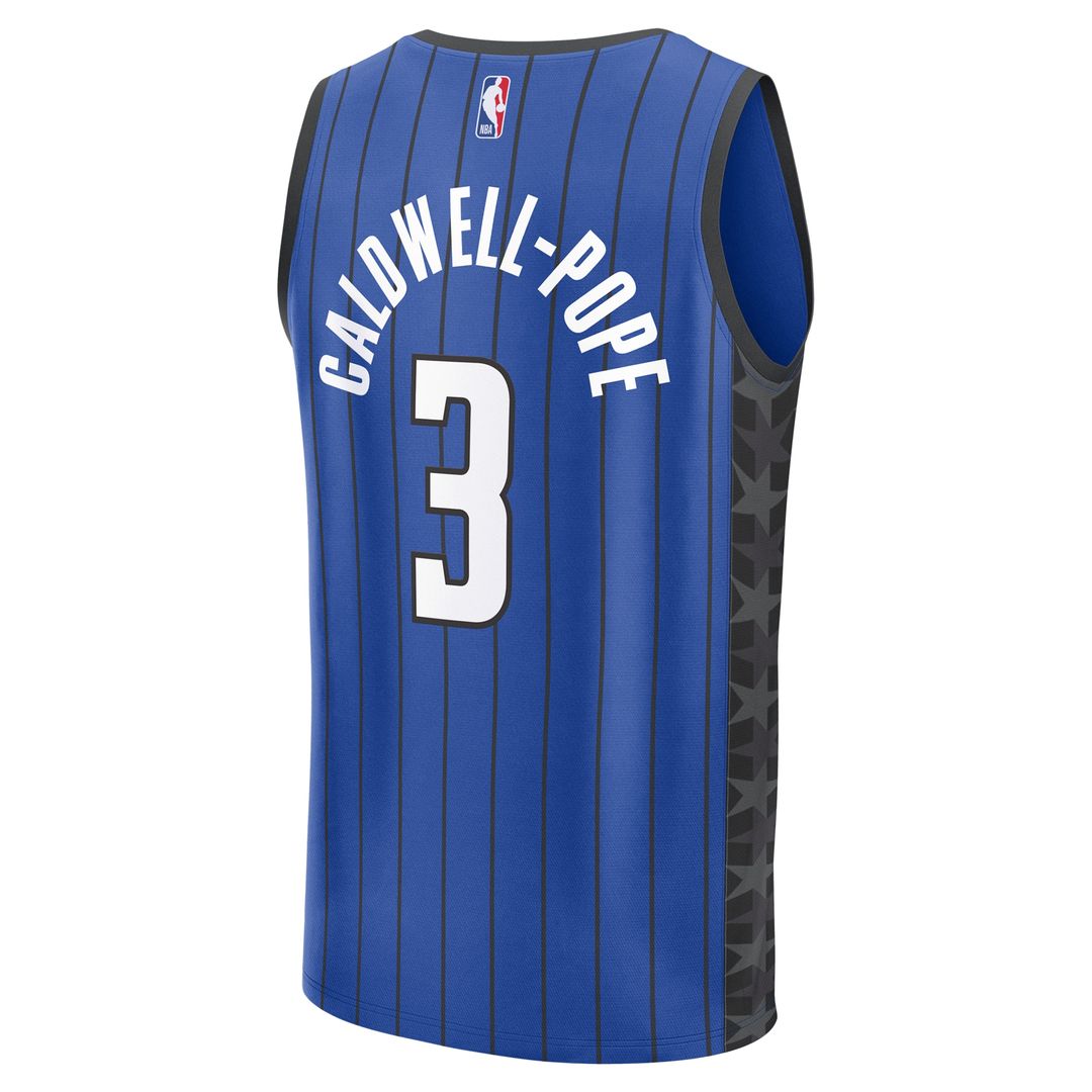 Orlando Magic Kentavious Caldwell - Pope Fanatics Youth Fast Break Player Jersey - Statement Edition - Blue Team Jersey Sports Fan Apparel