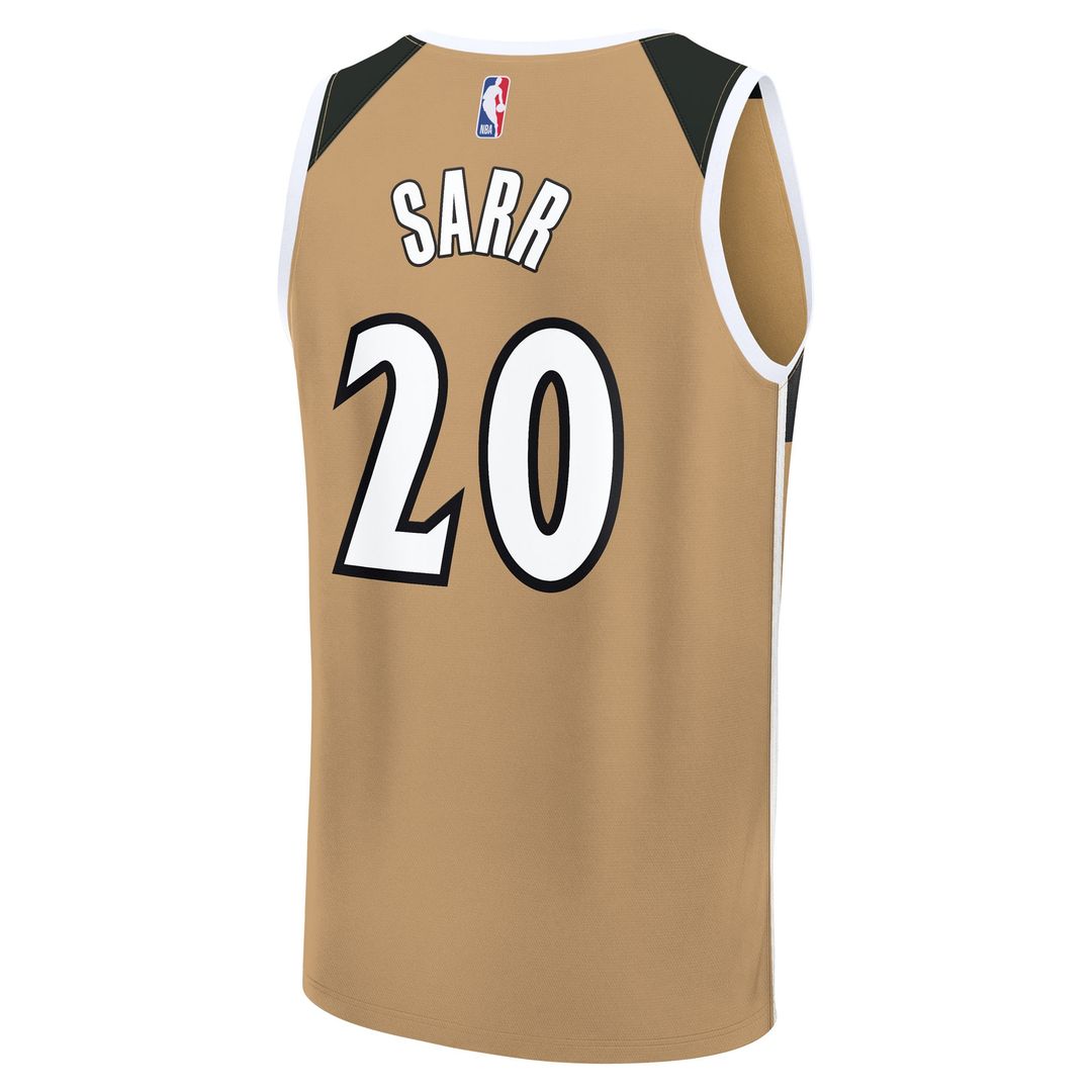 Washington Wizards Alex Sarr Fanatics 2025/26 City Edition Fast Break Jersey - Gold Team Jersey Sports Fan Apparel