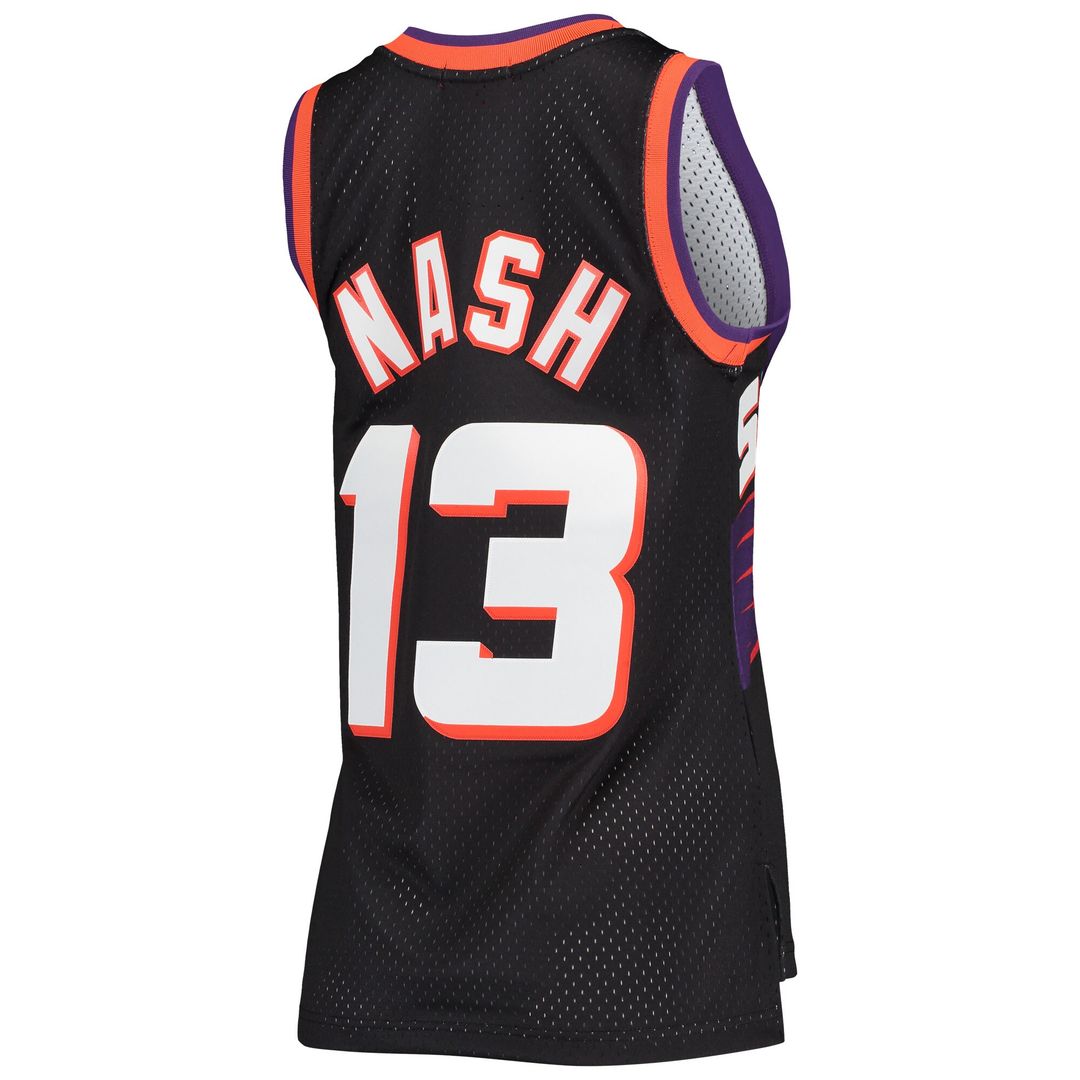 Phoenix Suns Steve Nash Mitchell & Ness Women's Hardwood Classics Swingman Jersey - Black Team Jersey Sports Fan Apparel
