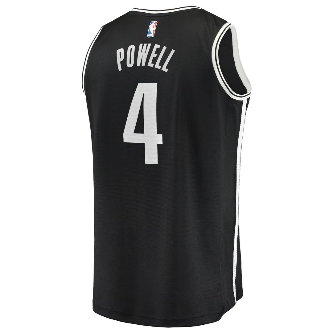 Brooklyn Nets Drake Powell Fanatics Youth Fast Break Replica Jersey - Black - Icon Edition Team Jersey Sports Fan Apparel