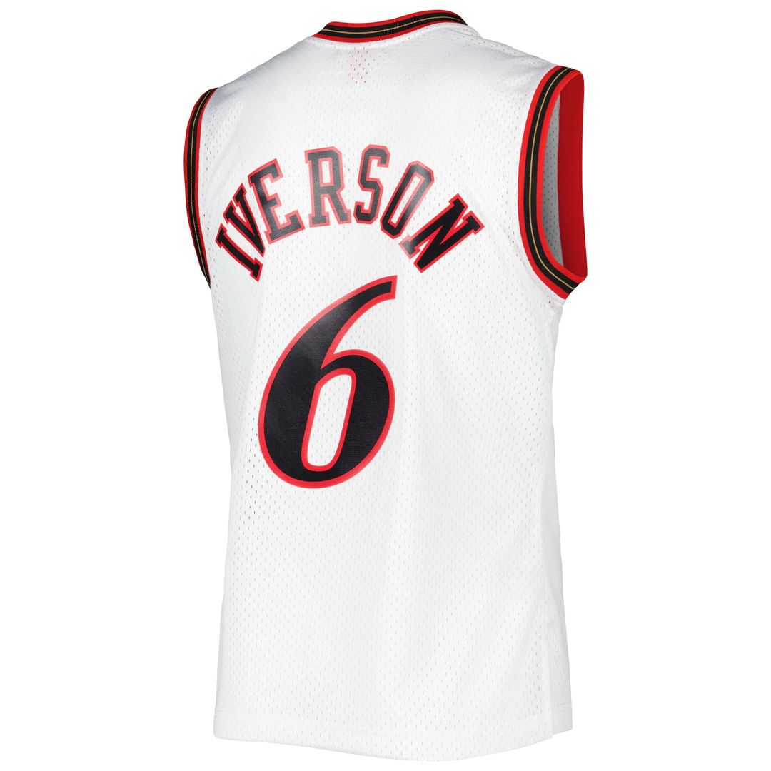 Philadelphia 76ers Allen Iverson Mitchell & Ness 2002/03 Hardwood Classics Swingman Jersey - Red Team Jersey Sports Fan Apparel