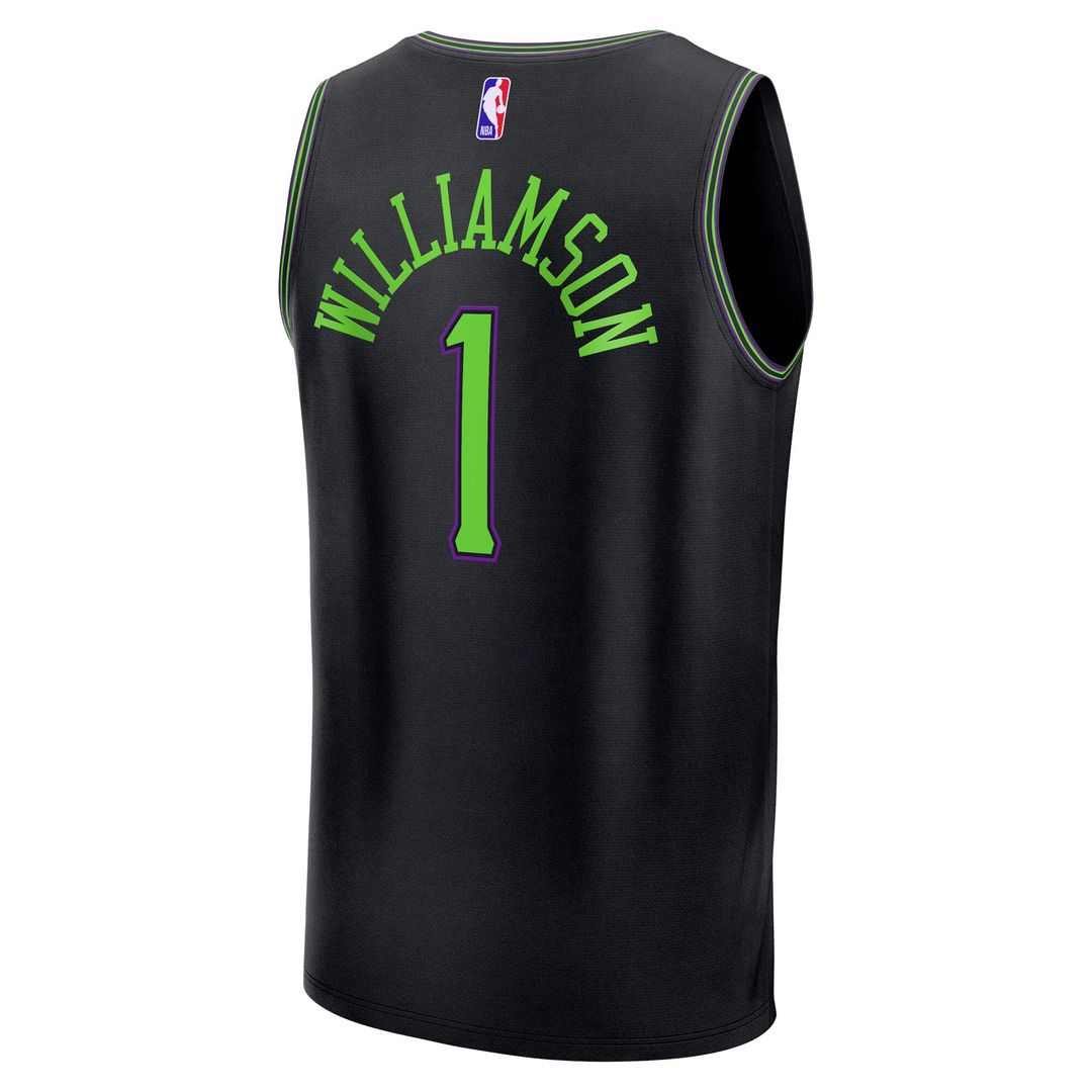 New Orleans Pelicans Zion Williamson Fanatics Youth Fast Break Jersey - City Edition - Black Team Jersey Sports Fan Apparel