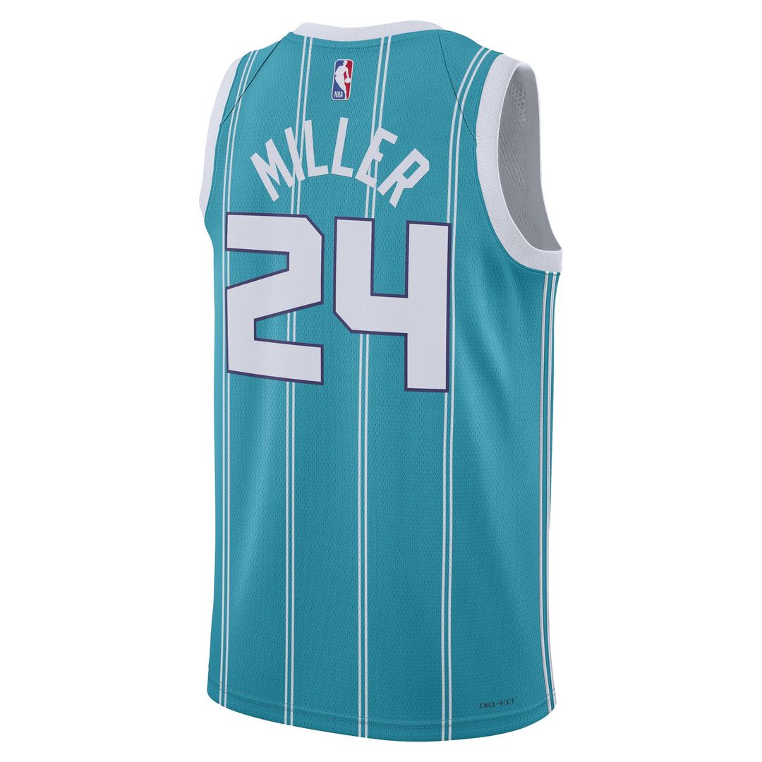 Charlotte Hornets Brandon Miller Nike Unisex NBA Draft Swingman Jersey - Icon Edition - Teal Team Jersey Sports Fan Apparel