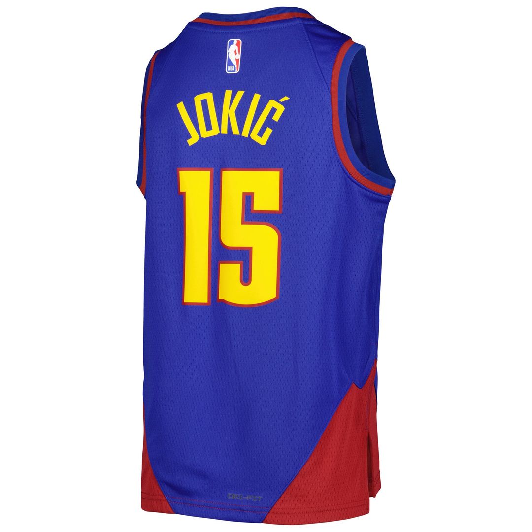 Denver Nuggets Nikola Jokic Jordan Brand Youth Swingman Jersey - Statement Edition - Blue Team Jersey Sports Fan Apparel