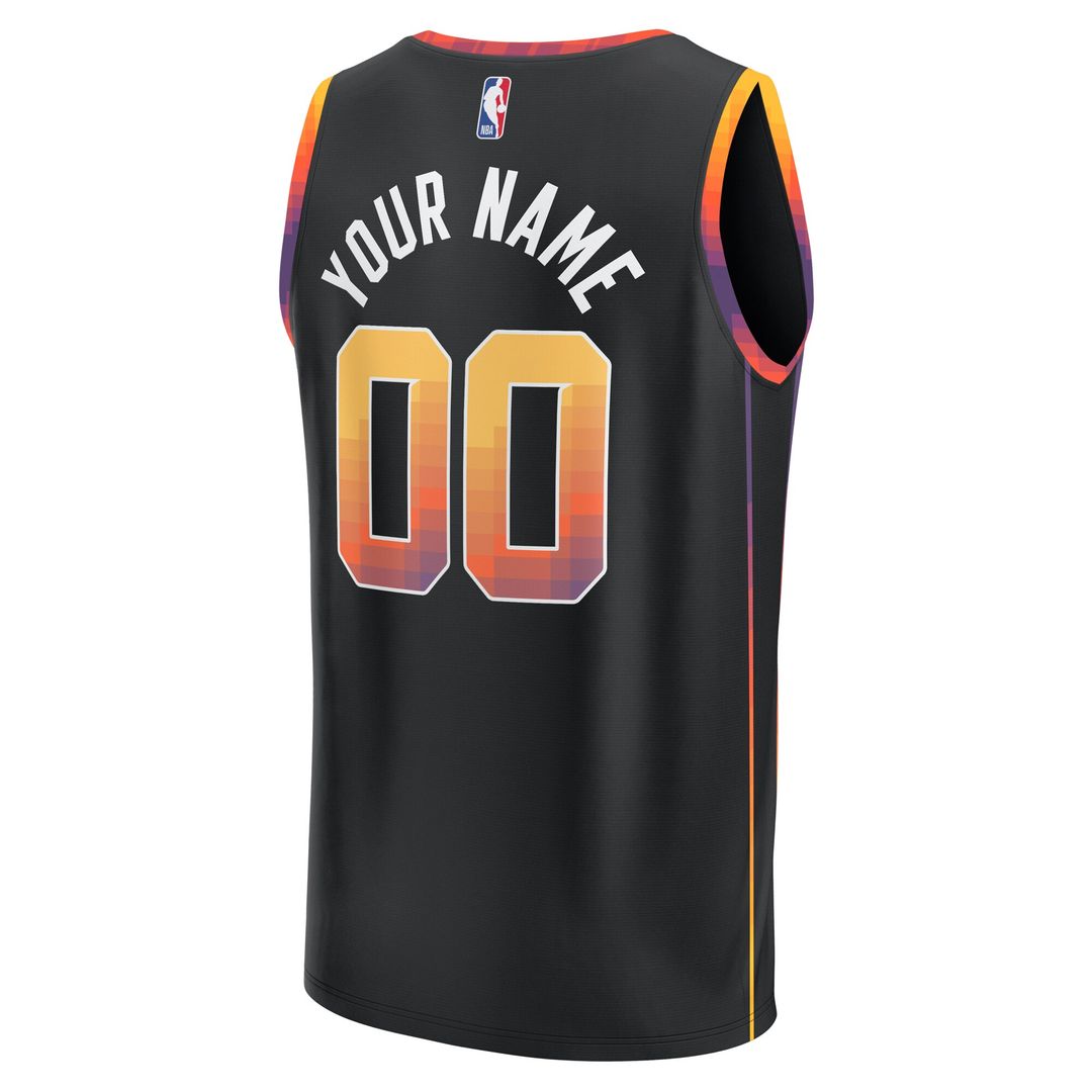 Phoenix Suns Fanatics Youth Fast Break Replica Custom Jersey - Statement Edition - Black Team Jersey Sports Fan Apparel