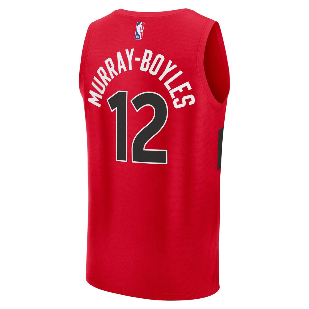 Toronto Raptors Collin Murray - Boyles Fanatics 2025 NBA Draft First Round Pick Fast Break Replica Jersey - Icon Edition - Red Team Jersey Sports Fan