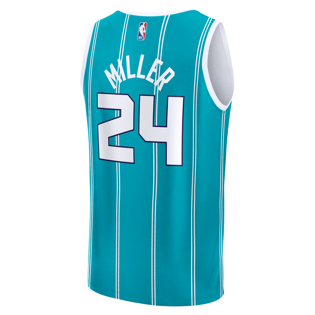 Charlotte Hornets Brandon Miller Fanatics Youth Fast Break Replica Jersey - Teal - Icon Edition Team Jersey Sports Fan Apparel