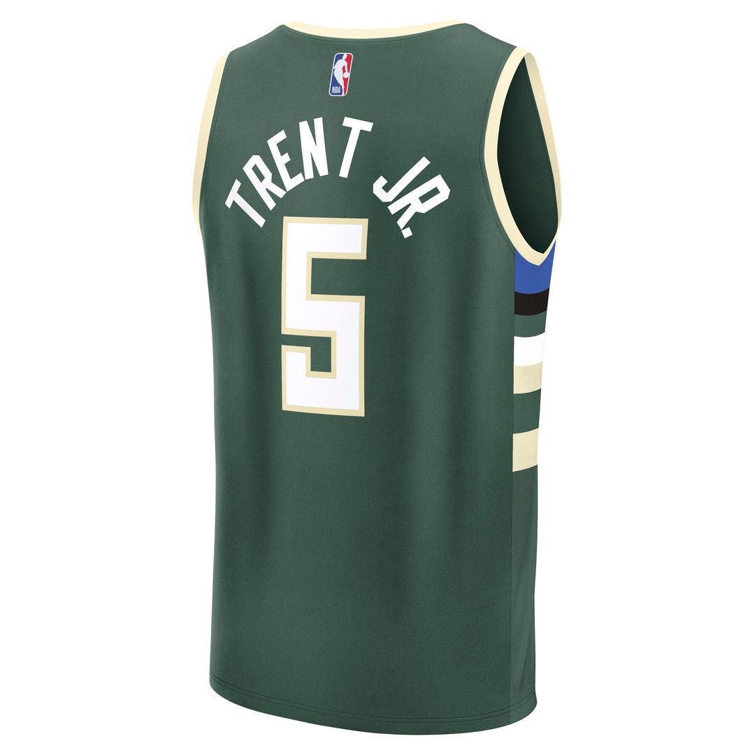 Milwaukee Bucks Gary Trent Jr. Fanatics Fast Break Replica Player Jersey - Icon Edition - Hunter Green Team Jersey Sports Fan Apparel