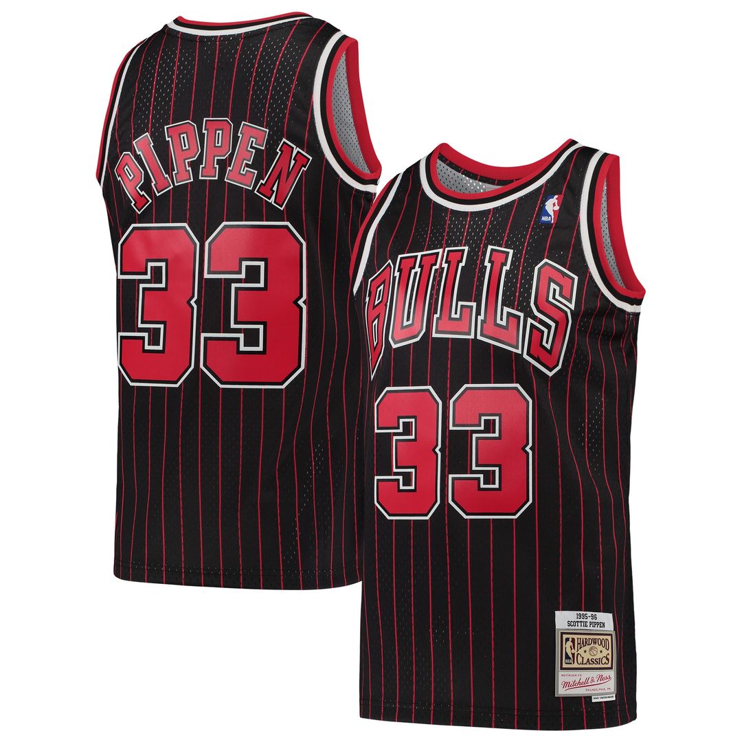 Chicago Bulls Scottie Pippen Mitchell & Ness Hardwood Classics Swingman Jersey - Black Team Jersey Sports Fan Apparel