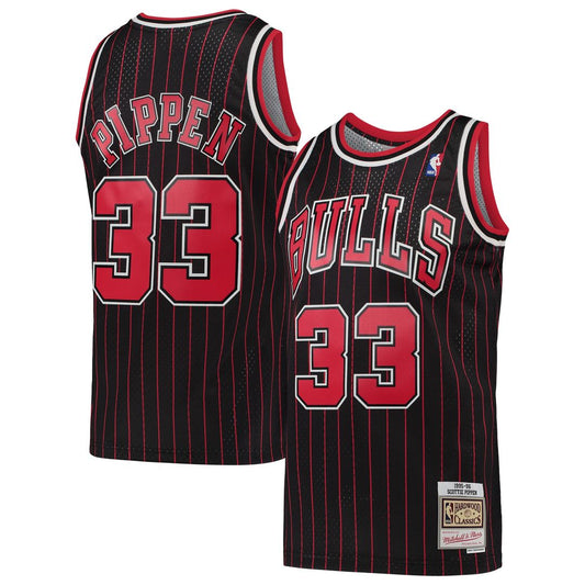 Chicago Bulls Scottie Pippen Mitchell & Ness Hardwood Classics Swingman Jersey - Black Team Jersey Sports Fan Apparel