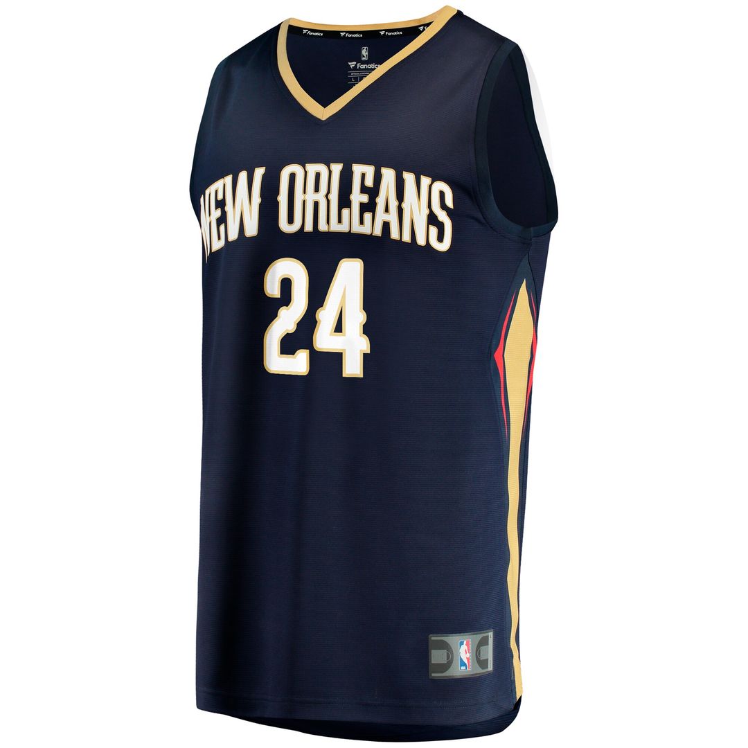 New Orleans Pelicans Jordan Hawkins Fanatics Fast Break Replica Jersey - Icon Edition - Navy Team Jersey Sports Fan Apparel