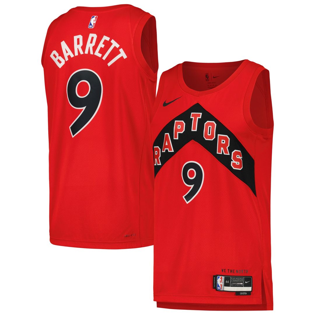 Toronto Raptors RJ Barrett Nike Unisex Swingman Player Jersey - Icon Edition - Red Team Jersey Sports Fan Apparel
