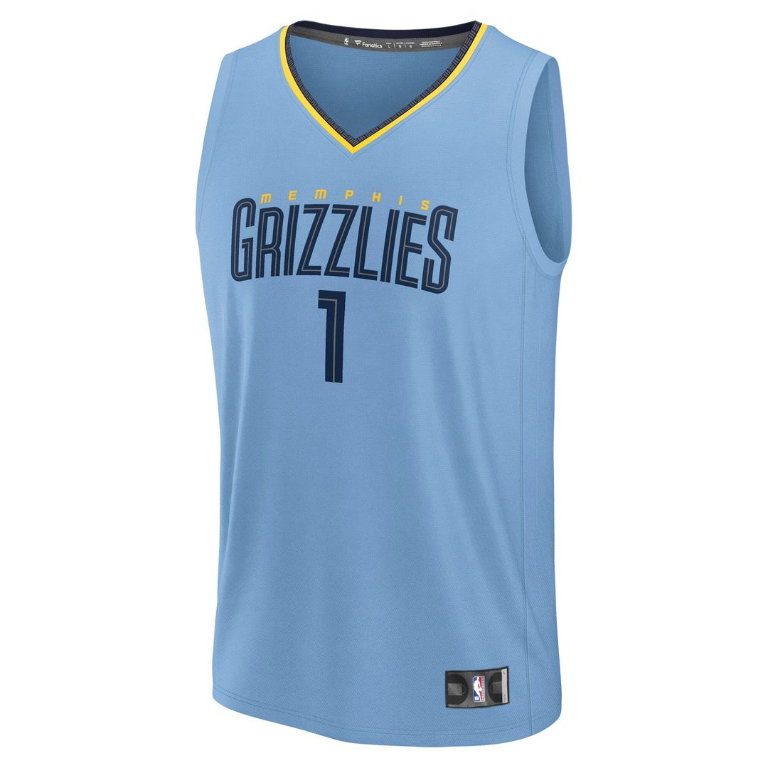 Memphis Grizzlies Scotty Pippen Jr. Fanatics Fast Break Replica Player Jersey - Statement Edition - Light Blue Team Jersey Sports Fan Apparel