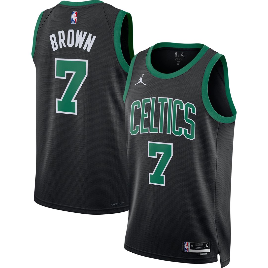 Boston Celtics Jaylen Brown Jordan Brand Unisex Swingman Jersey - Statement Edition - Black Team Jersey Sports Fan Apparel