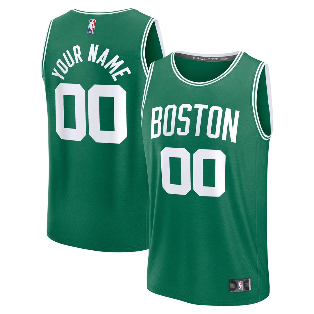 Boston Celtics Fanatics Youth Fast Break Custom Replica Jersey - White - Association Edition Team Jersey Sports Fan Apparel