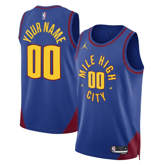Denver Nuggets Jordan Brand Unisex 2022/23 Swingman Custom Jersey - Statement Edition - Blue Team Jersey Sports Fan Apparel
