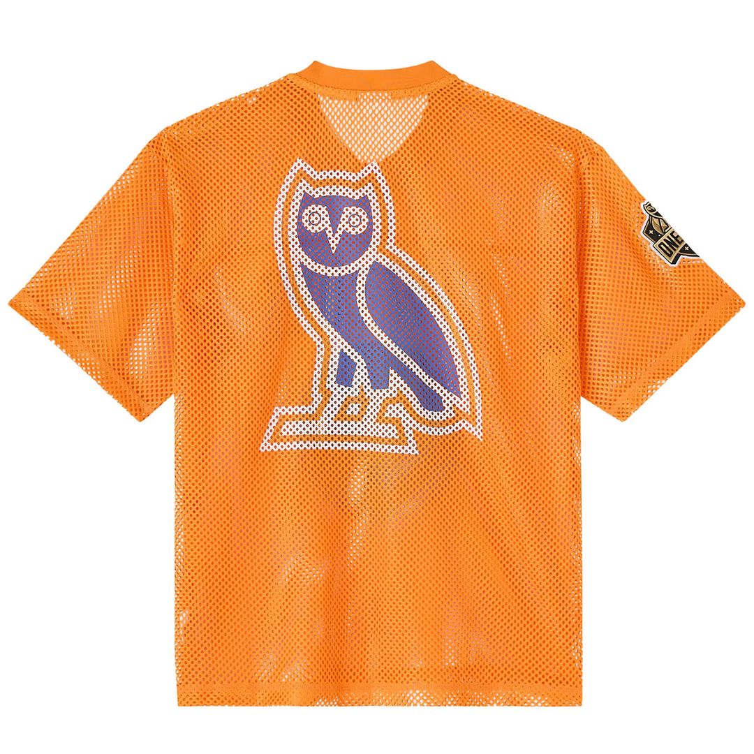 New York Knicks OVO x NBA Mesh Football Fashion Jersey - Orange Team Jersey Sports Fan Apparel