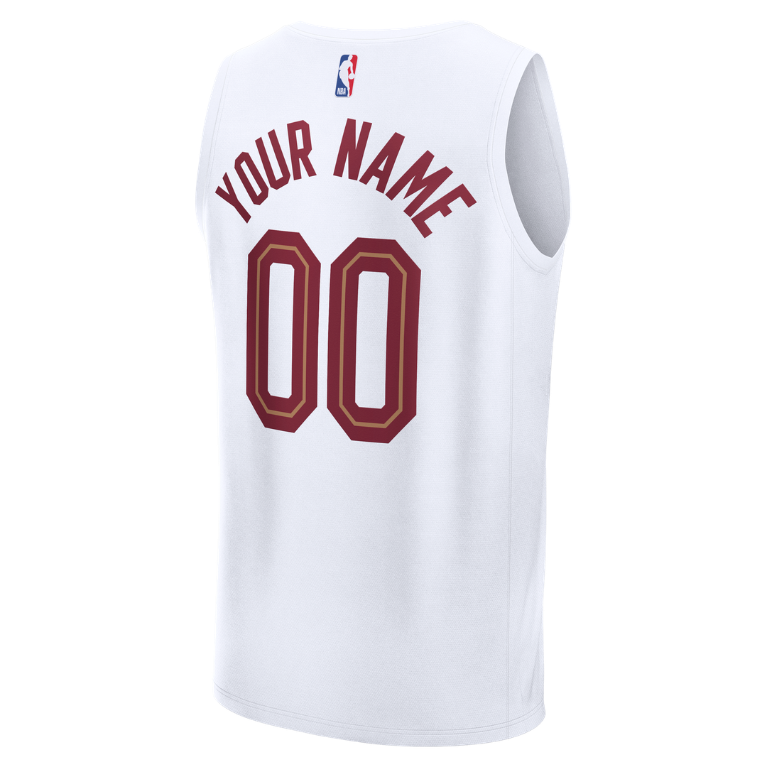 Cleveland Cavaliers Fanatics Fast Break Custom Jersey - Icon Edition - White Team Jersey Sports Fan Apparel